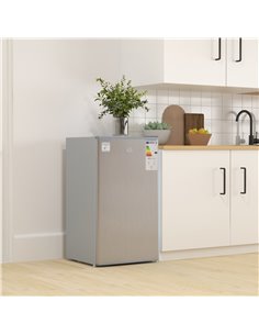 HOMCOM 91 Litre Freestanding Under Counter Fridge Freezer with Chiller Box, Reversible Door, Adjustable Thermostat, 47.5cm Wide, 2