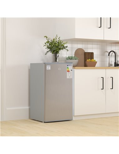 HOMCOM 91 Litre Freestanding Under Counter Fridge Freezer with Chiller Box, Reversible Door, Adjustable Thermostat, 47.5cm Wide,