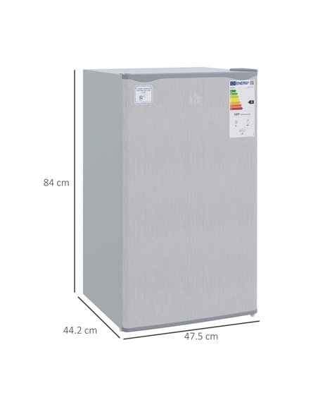 HOMCOM 91 Litre Freestanding Under Counter Fridge Freezer with Chiller Box, Reversible Door, Adjustable Thermostat, 47.5cm Wide, - pic 109234 | FastDaddyshop