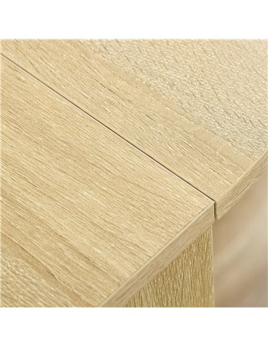HOMCOM Space-saving Drop Leaf Table, Folding Dining Table for Small Space, Kitchen, Dining Room, Oak 835-319V00AK