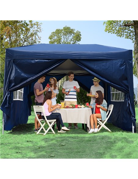 Outsunny Pop Up Gazebo Marquee, size (3m x 3m)-Blue - pic 10932 | FastDaddyshop