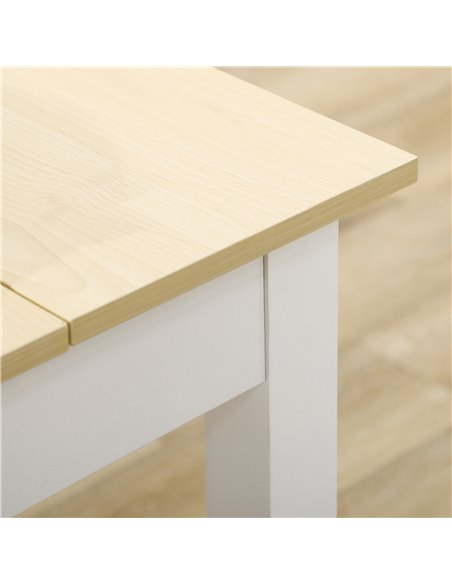 HOMCOM Dining Table for 4 to 6, Modern Kitchen Table with Wood Effect Tabletop, Thick Legs, 120cm, Oak Wood Grain 835-891V00WT - pic 109365 | FastDaddyshop