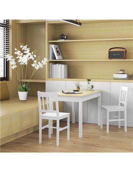 HOMCOM Dining Table for 4 to 6, Modern Kitchen Table with Wood Effect Tabletop, Thick Legs, 120cm, Oak Wood Grain 835-891V00WT - pic 109366 | FastDaddyshop