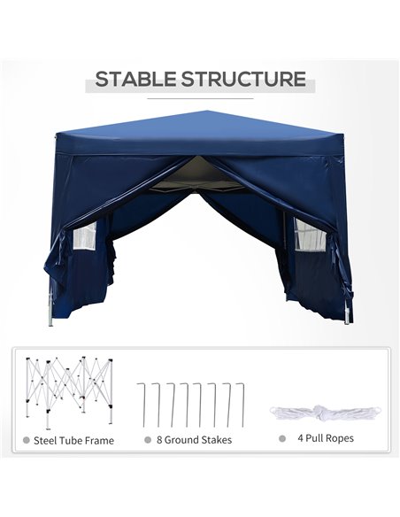 Outsunny Pop Up Gazebo Marquee, size (3m x 3m)-Blue - pic 10937 | FastDaddyshop
