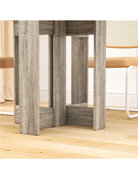 HOMCOM Space-saving Drop Leaf Table, Folding Dining Table for Small Space, Kitchen, Dining Room, Grey 835-319V80GY - pic 109383 | FastDaddyshop