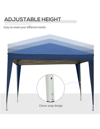 Outsunny Pop Up Gazebo Marquee, size (3m x 3m)-Blue