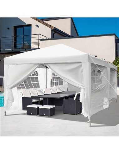 Outsunny Pop Up Gazebo Marquee, size(6m x 3m)-White