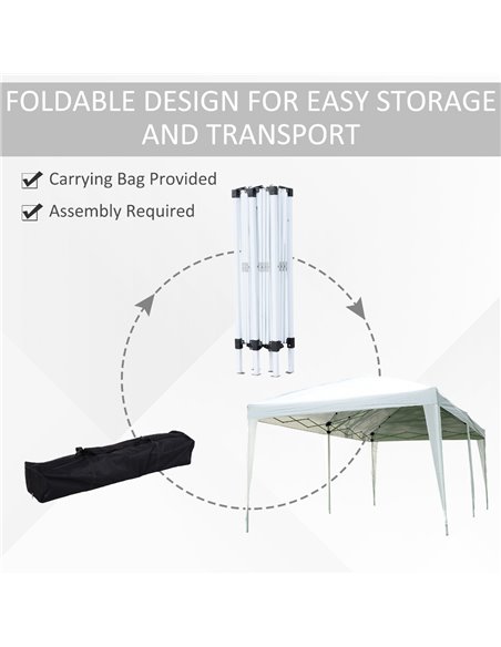 Outsunny Pop Up Gazebo Marquee, size(6m x 3m)-White - pic 10959 | FastDaddyshop