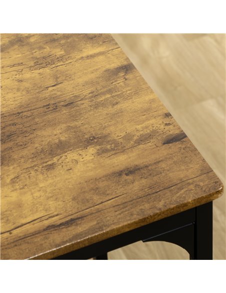HOMCOM Five-Piece Industrial-Style Bar Table Set - Brown/Black 835-890V00RB - pic 109600 | FastDaddyshop