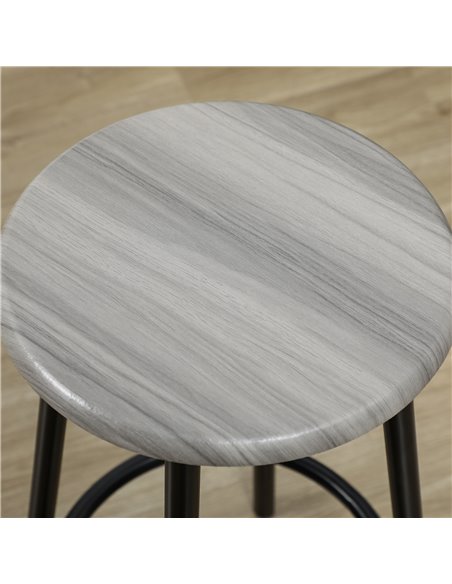 HOMCOM Five-Piece Industrial-Style Bar Table Set - Grey/Black 835-890V00GY - pic 109608 | FastDaddyshop