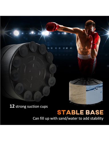 HOMCOM 3-in-1 Boxing Punching Bag, Freestanding with 2 Speed Bals, 360° Reflex Bar, 160-230cm Adjustable Height, Red A91-120V00R