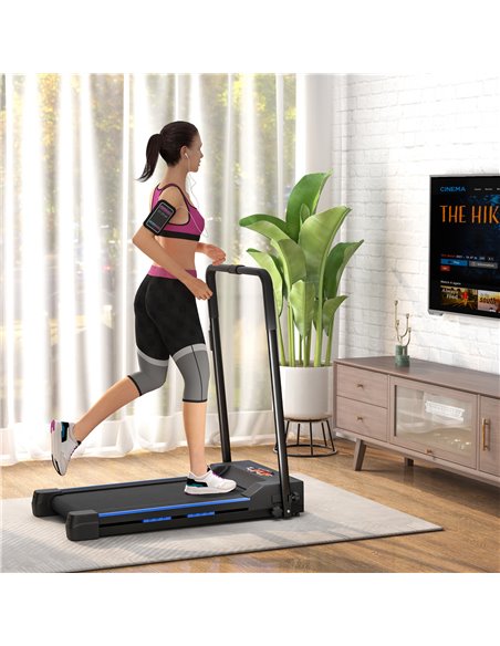 HOMCOM Folding Motorised Home Treadmill Walking Machine with LCD Monitor, Blue A90-131V70BU - pic 109719 | FastDaddyshop