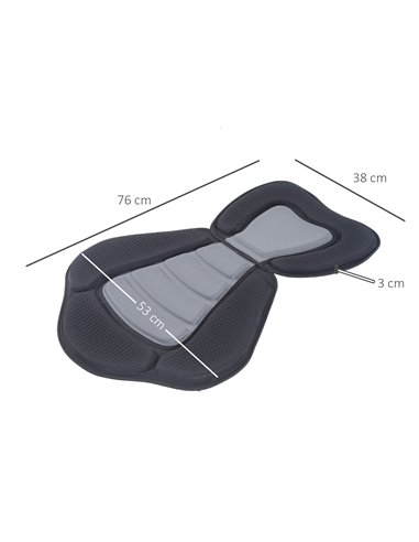 HOMCOM Deluxe Kayak Seat Sit On Top Padded Backrest Canoe Rafting Sports High Back Detachable A32-002