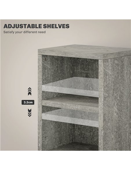 HOMCOM Set of Two 102 CD Storage Units - Cement Grey 833-872V00LG - pic 109750 | FastDaddyshop