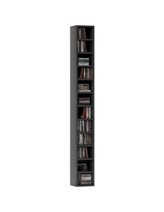 HOMCOM 204 CD Tall Narrow Media Storage Tower - Black 833-135V80BK