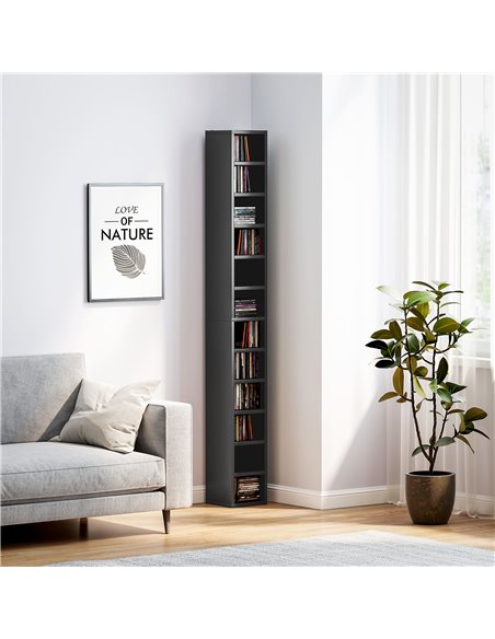 HOMCOM 204 CD Tall Narrow Media Storage Tower - Black 833-135V80BK - pic 109779 | FastDaddyshop