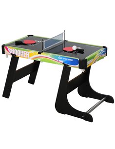 HOMCOM Folding Multi Gaming Table 4 in 1 Hockey, Football Table, Table Tennis, Billiards For Play Fun A70-048