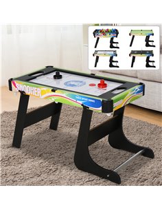 HOMCOM Folding Multi Gaming Table 4 in 1 Hockey, Football Table, Table Tennis, Billiards For Play Fun A70-048 2