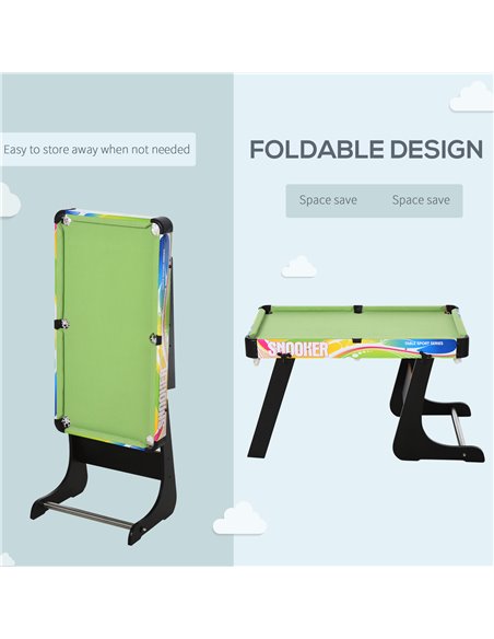 HOMCOM Folding Multi Gaming Table 4 in 1 Hockey, Football Table, Table Tennis, Billiards For Play Fun A70-048 - pic 109796 | FastDaddyshop