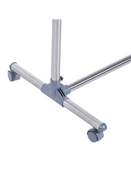 HOMCOM Heavy Duty Clothes Hanger Garment Rail Hanging Display Stand Rack w/ Wheels Adjustable 850-011 - pic 109834 | FastDaddyshop