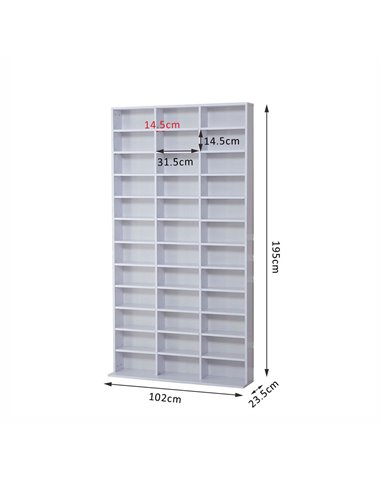 HOMCOM 33 Adjustable Compartment Storage Unit - White 836-014WT