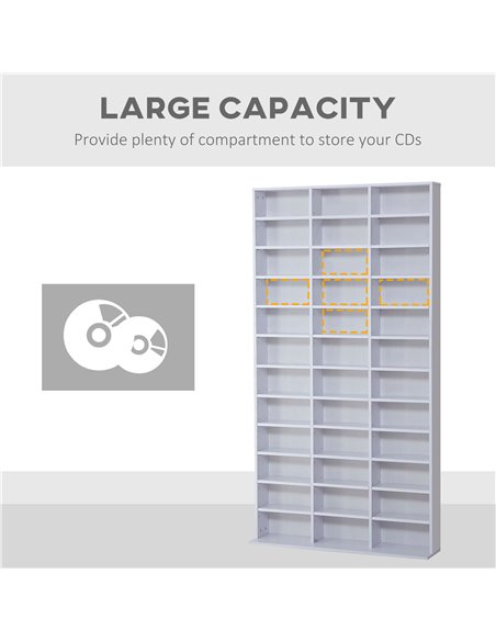 HOMCOM 33 Adjustable Compartment Storage Unit - White 836-014WT - pic 109838 | FastDaddyshop