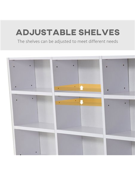 HOMCOM 33 Adjustable Compartment Storage Unit - White 836-014WT - pic 109839 | FastDaddyshop