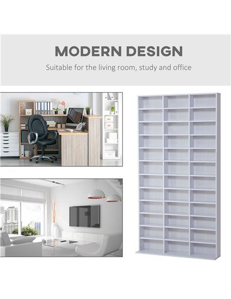 HOMCOM 33 Adjustable Compartment Storage Unit - White 836-014WT - pic 109840 | FastDaddyshop