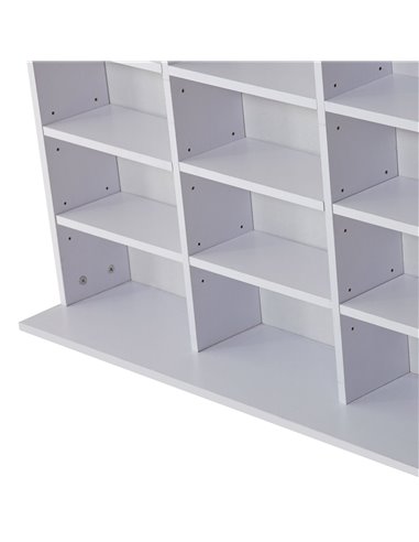 HOMCOM 33 Adjustable Compartment Storage Unit - White 836-014WT