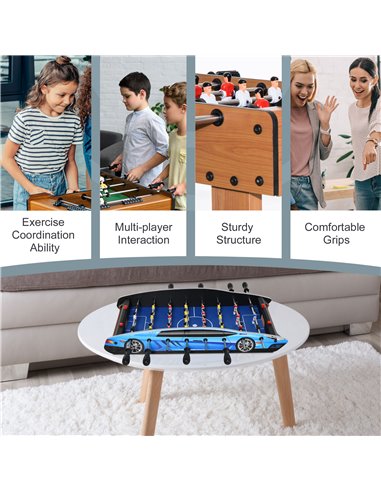 HOMCOM 29 Inch Mini Tabletop Football Foosball Gaming Table  Play Fun Game Toy 74.5L x 36.1W x 12H CM A70-055V01