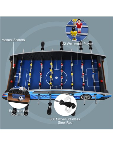HOMCOM 29 Inch Mini Tabletop Football Foosball Gaming Table  Play Fun Game Toy 74.5L x 36.1W x 12H CM A70-055V01