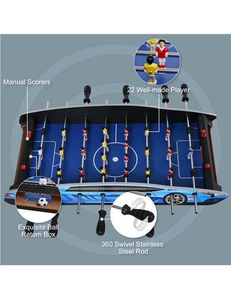 HOMCOM 29 Inch Mini Tabletop Football Foosball Gaming Table  Play Fun Game Toy 74.5L x 36.1W x 12H CM A70-055V01 - pic 109930 | FastDaddyshop