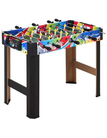 HOMCOM 2.8FT Football Foosball Gaming Table Soccer For Kids Indoor Play Fun Sports Game A70-051 - pic 109934 | FastDaddyshop