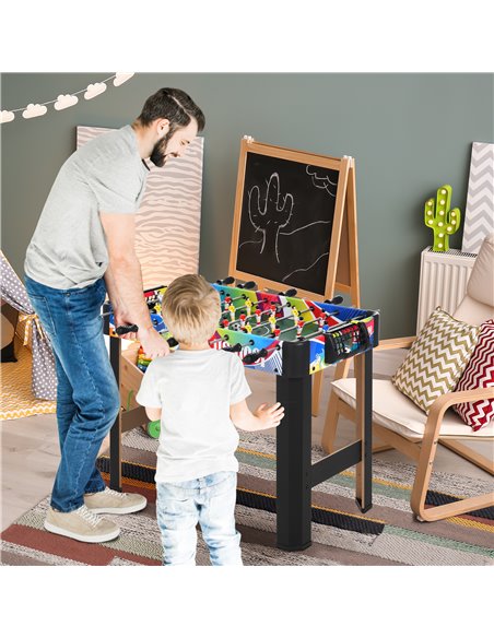 HOMCOM 2.8FT Football Foosball Gaming Table Soccer For Kids Indoor Play Fun Sports Game A70-051 - pic 109935 | FastDaddyshop