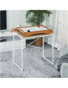 HOMCOM 2.5FT Tabletop Air Hockey Game Table Wooden Portable Party Gaming Toy for Kids Children Adult A70-050ND 2
