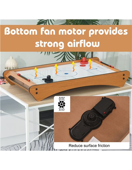 HOMCOM 2.5FT Tabletop Air Hockey Game Table Wooden Portable Party Gaming Toy for Kids Children Adult A70-050ND - pic 109946 | FastDaddyshop