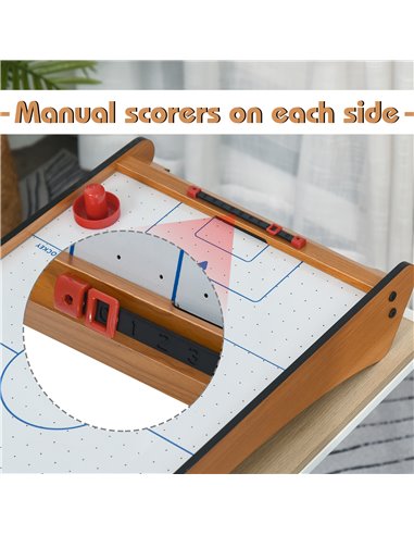 HOMCOM 2.5FT Tabletop Air Hockey Game Table Wooden Portable Party Gaming Toy for Kids Children Adult A70-050ND