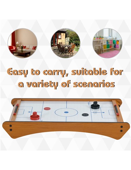 HOMCOM 2.5FT Tabletop Air Hockey Game Table Wooden Portable Party Gaming Toy for Kids Children Adult A70-050ND - pic 109948 | FastDaddyshop