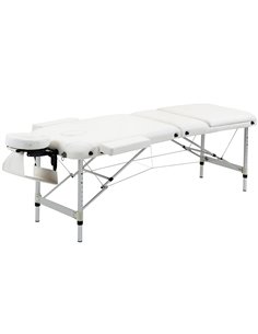 HOMCOM Foldable Massage Table Professional Salon SPA Facial Couch Bed White 700-039V70WT