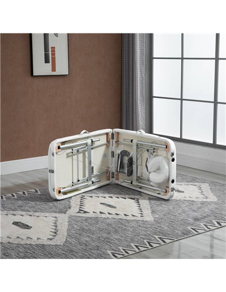 HOMCOM Foldable Massage Table Professional Salon SPA Facial Couch Bed White 700-039V70WT - pic 109987 | FastDaddyshop