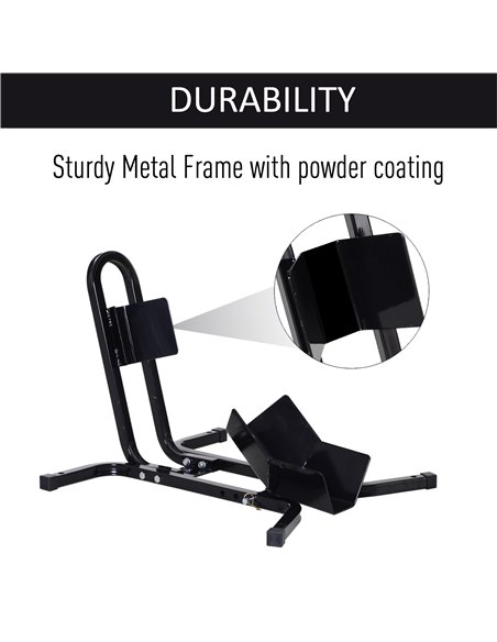 HOMCOM Metal Motorcycle Motorbike Wheel Chock Locking Stand System 17”,19”,21”/43,48,51 Cm Front Wheels Steel Adjustable Fixing  - pic 110019 | FastDaddyshop