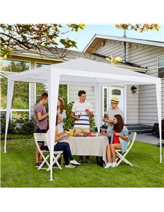 Outsunny 2.7x2.7m Garden Gazebo Marquee Party Tent, White 2