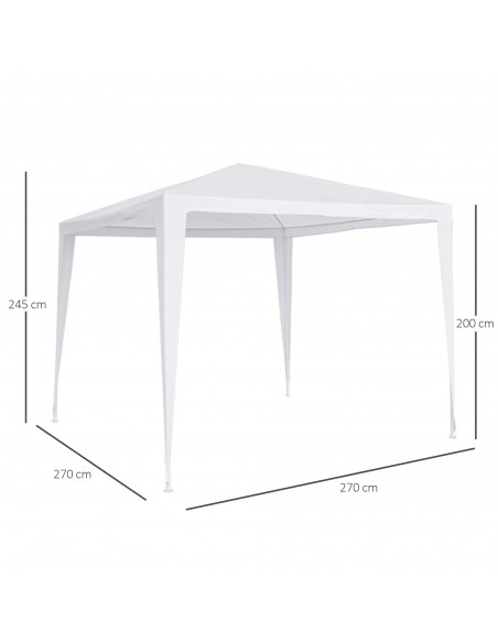 Outsunny 2.7m x 2.7m Garden Gazebo Marquee Party Tent Wedding Canopy Outdoor(White) - pic 11007 | FastDaddyshop
