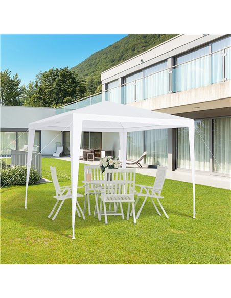 Outsunny 2.7m x 2.7m Garden Gazebo Marquee Party Tent Wedding Canopy Outdoor(White) - pic 11013 | FastDaddyshop