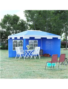 Outsunny 3x4 m Party Gazebo Marquee Garden Canopy Outdoor BBQ Tent, Blue 2