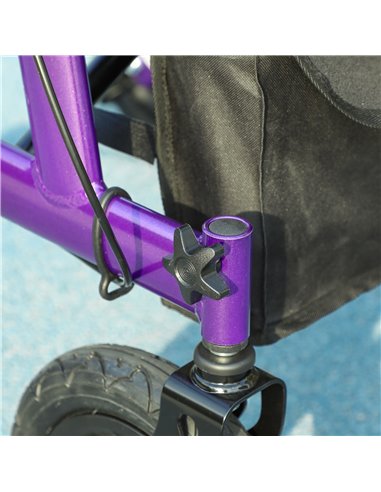 HOMCOM Folding Rollator Walker with Seat, Backrest, Lightweight Walking Frame with Storage Bag, Dual Brakes, All-terrain Wheels,