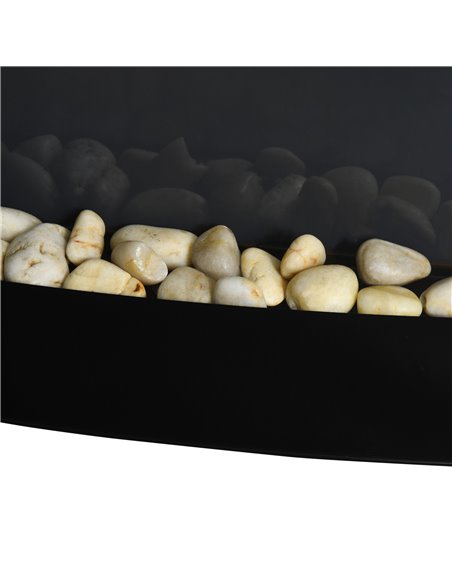 HOMCOM Led Wall Mounted Fireplace Curved Glass Electric Fire Place Fire Place 7 Colour Side Lights Slimline, 1000/2000W, 89.2cm  - pic 110257 | FastDaddyshop