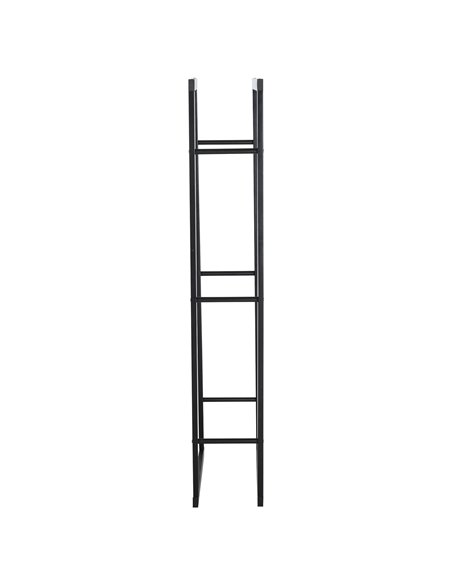 HOMCOM Metal Firewood Log Holder Tall Firewood Rack Indoor Outdoor Fireplace Wood Storage Shelf with Side Rails, Rust-Resistant, - pic 110301 | FastDaddyshop