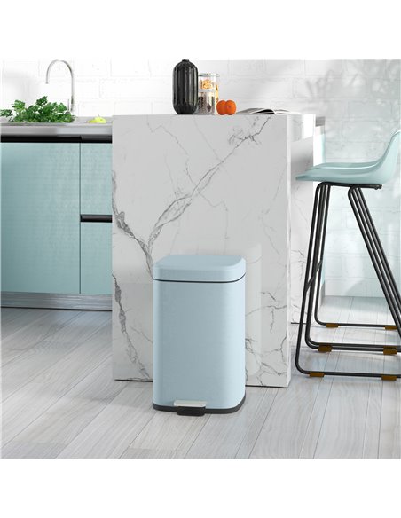 HOMCOM 20L Modern Boxy Metal Home Kitchen Bin - Light Green 851-039V01GN - pic 110439 | FastDaddyshop