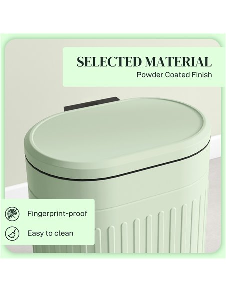 HOMCOM 20 Litre Pedal Bin, Fingerprint Proof Kitchen Bin with Soft-close Lid, Metal Rubbish Bin with Foot Pedal and Removable In - pic 110461 | FastDaddyshop